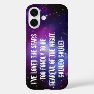 Galileo Quote Galaxy Cluster iPhone 16 Case