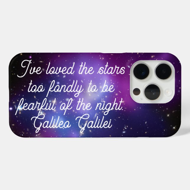 Galileo Quote Galaxy Cluster Celestial Photo Case-Mate iPhone Case (Back (Horizontal))