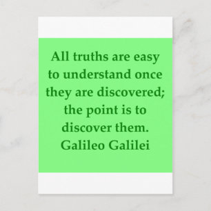 Galileo quote postcard