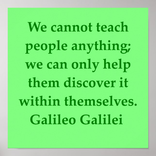 Galileo quote poster (Front)