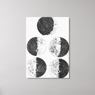 Galileo's drawings of the phases of the moon canvas print