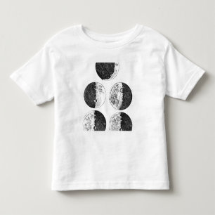 Galileo's drawings of the phases of the moon toddler T-Shirt