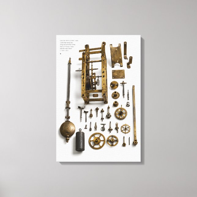 Galileo's Pendulum Clock Mechanism Print (Front)