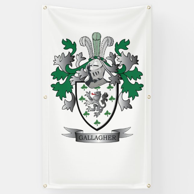 Gallagher Coat of Arms Banner (Vertical)