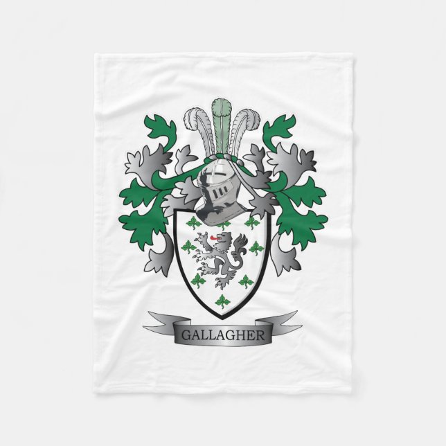 Gallagher Coat of Arms Fleece Blanket (Front)
