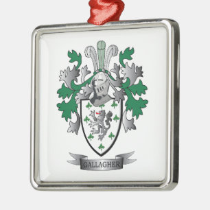 Gallagher Coat of Arms Metal Tree Decoration