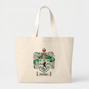 GALLAGHER FAMILY CREST - GALLAGHER COAT OF ARMS LARGE TOTE BAG