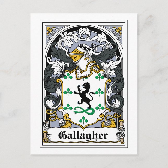 Gallagher Family Crest Postcard (Front)