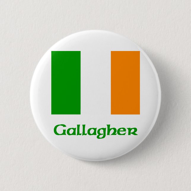 Gallagher Irish Flag 6 Cm Round Badge (Front)