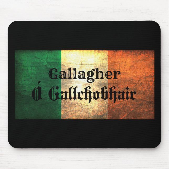 Gallagher Irish Flag Mouse Mat (Front)