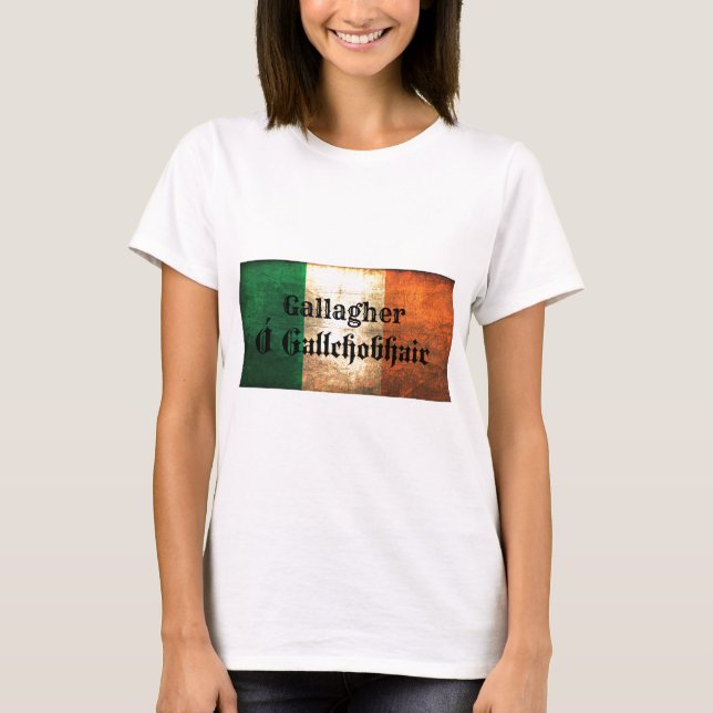 Gallagher Irish Flag T-Shirt (Front)