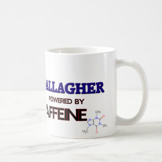 Gallagher powered by caffeine coffee mug