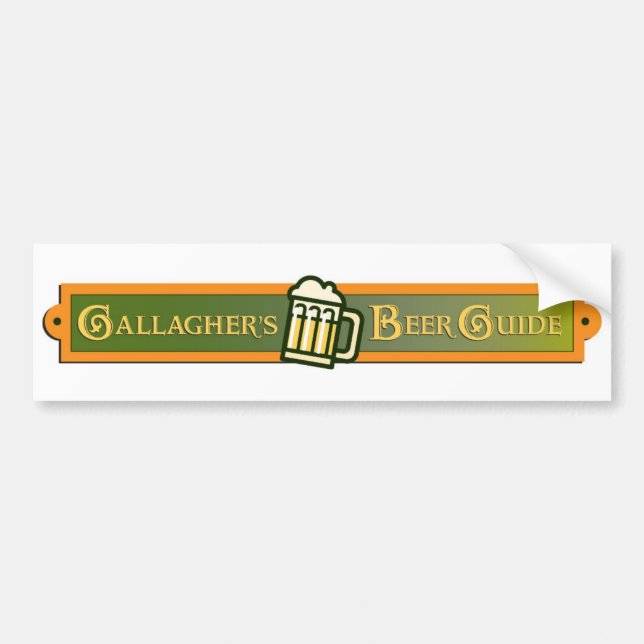 Gallagher's Beer Guide Bumper Sticker (Front)
