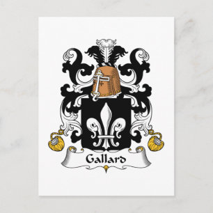 Gallard Family Crest Postcard
