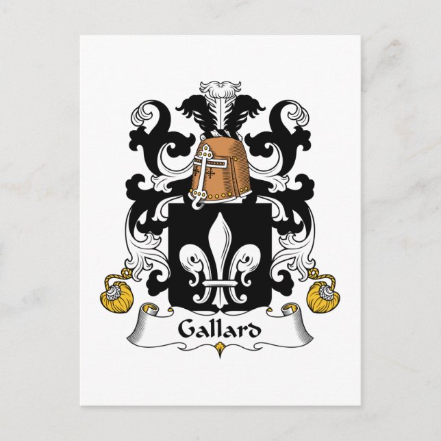Gallard Family Crest Postcard (Front)