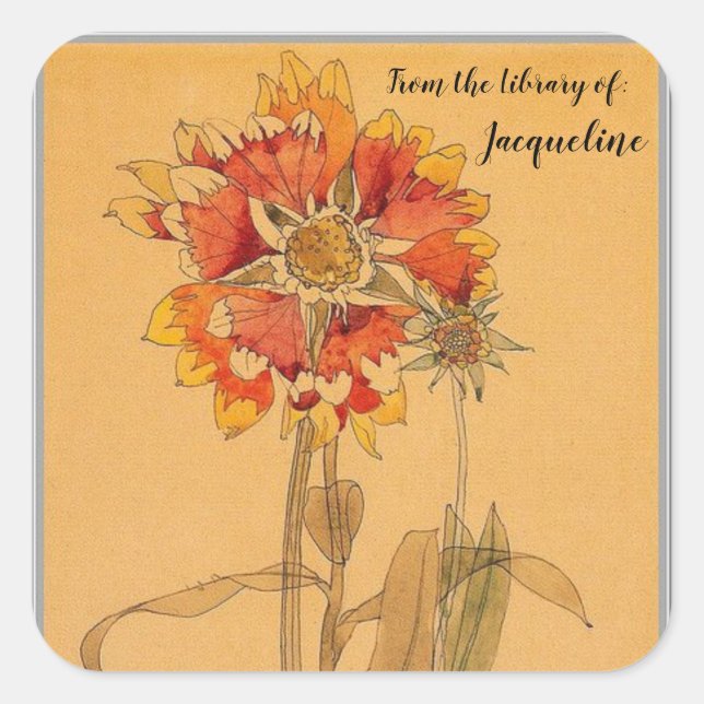 Gallardia by Charles Mackintosh Square Sticker (Front)