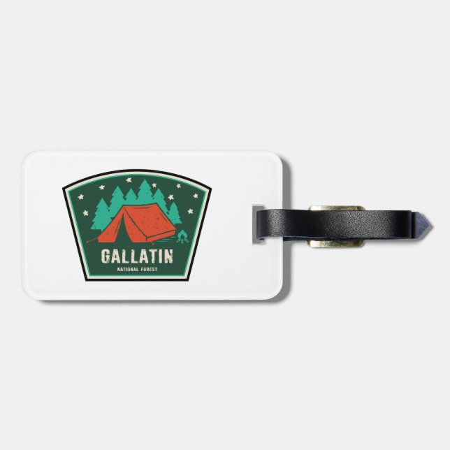 Gallatin National Forest Camping Luggage Tag (Back Horizontal)