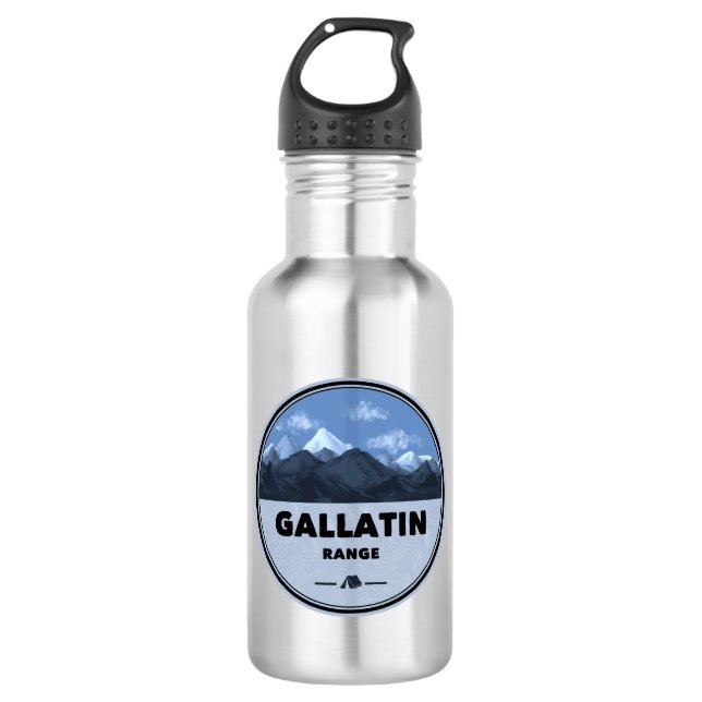 Gallatin Range Montana Wyoming Camping 532 Ml Water Bottle (Front)