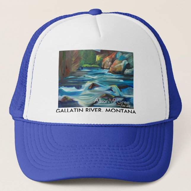 Gallatin River, Montana Trucker Hat (Front)
