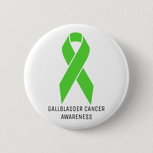 Gallbladder Cancer Awareness Green Ribbon 6 Cm Round Badge