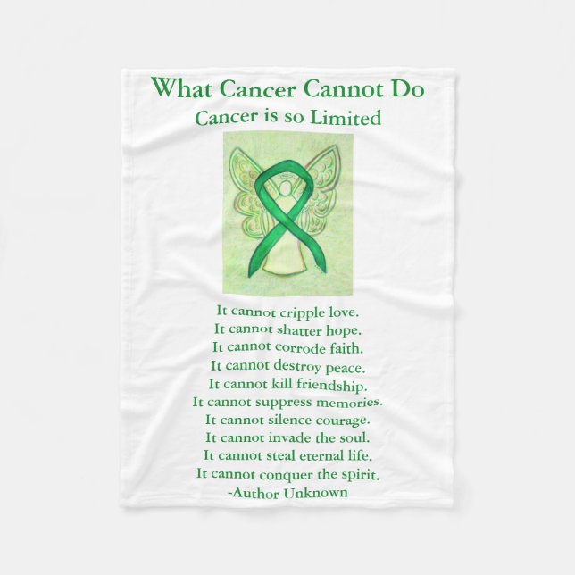 Gallbladder Cancer Awareness Ribbon Chemo Blanket (Front)