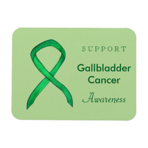 Gallbladder Cancer Awareness Ribbon Custom Magnets