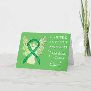 Gallbladder Cancer Awareness Ribbon Greeting Card