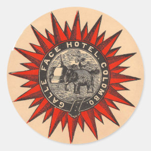 Galle Face Hotel Retro Luggage Sticker