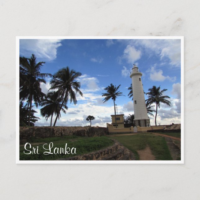 galle fort lighthouse postcard (Front)