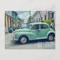 Galle Sri Lanka Old car Postcard