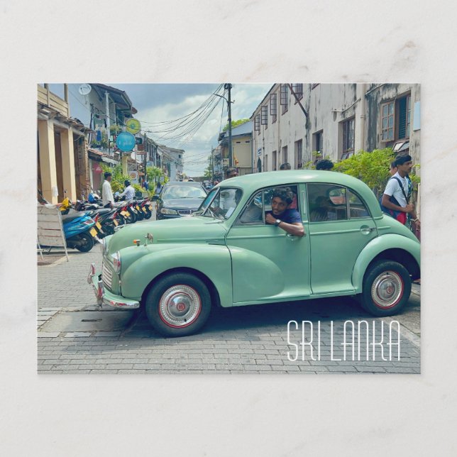 Galle Sri Lanka Old car Postcard  (Front)