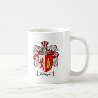GALLEGOS FAMILY CREST -  GALLEGOS COAT OF ARMS COFFEE MUG