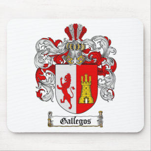 GALLEGOS FAMILY CREST -  GALLEGOS COAT OF ARMS MOUSE MAT