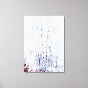 Gallen-Kallela - Frosty Birch Trees, fine art  Canvas Print