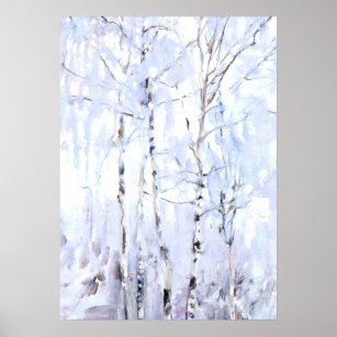 Winter Wonderland Wedding BirchTrees Stars Snow Banner