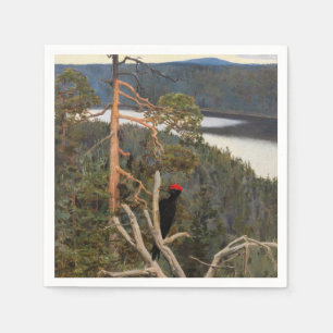 Gallen-Kallela - Great Black Woodpecker 1894 Napkin