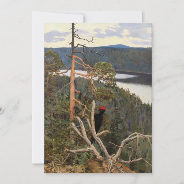 Gallen-Kallela - Great Black Woodpecker 1894 Thank You Card (Front)