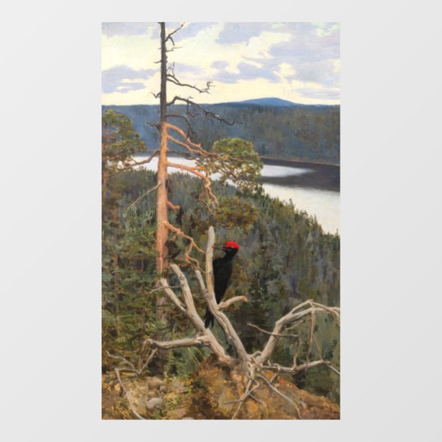 Gallen-Kallela - Great Black Woodpecker 1894 Window Cling (Sheet)