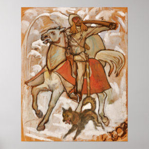 Gallen-Kallela - Kullervo Rides To War Sketch Poster