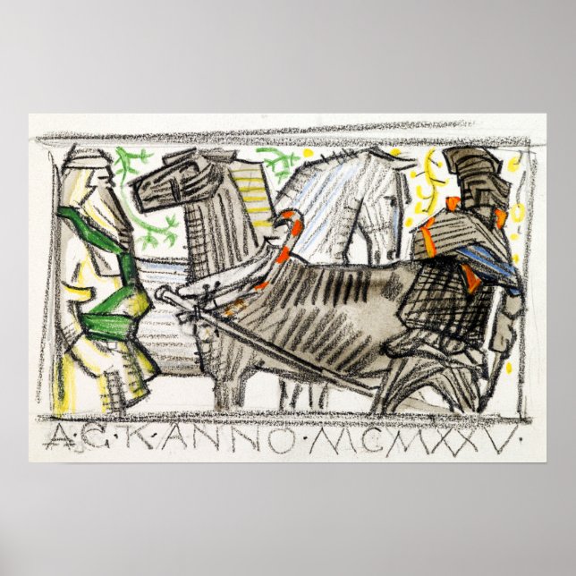 Gallen-Kallela - Poetry, Draught, Great-Kalevala Poster (Front)