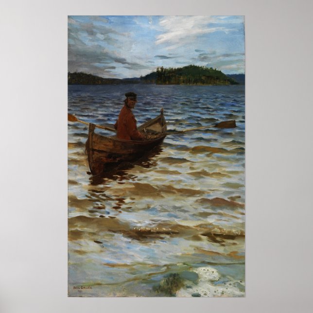 Gallen-Kallela - Rowing To The Shore Poster (Front)
