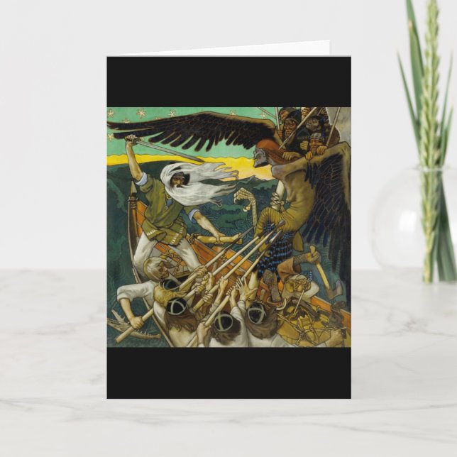 Gallen-Kallela’s “Defence” greeting card (Front)