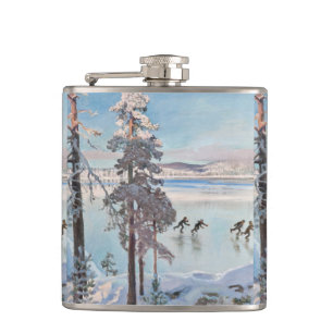 Gallen-Kallela’s Skaters art flask