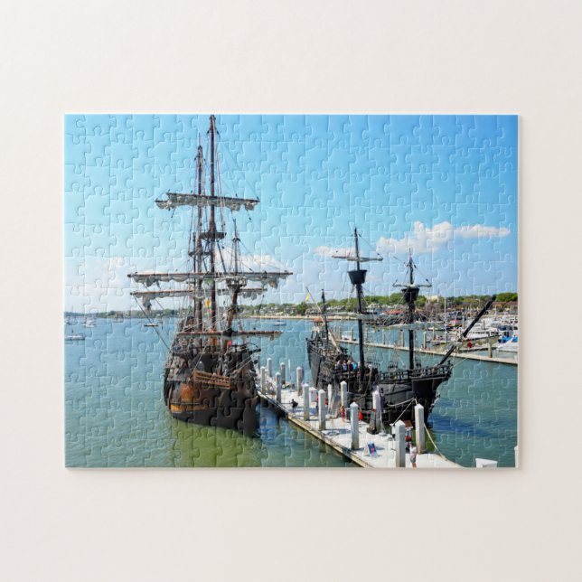 Galleon Ship Background Jigsaw Puzzle (Horizontal)