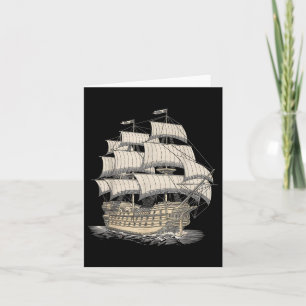 Galleon Ship Sailing Nautical Seafaring Ocean Adve Card