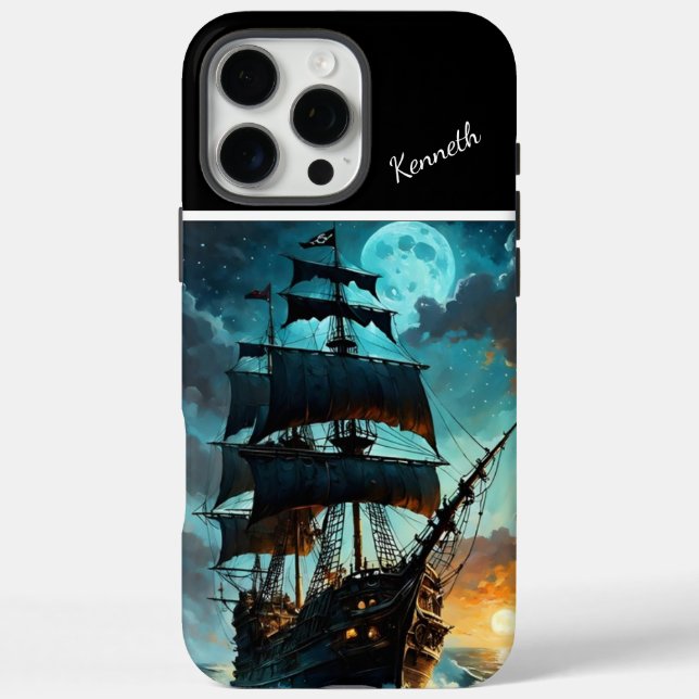 Galleon Under Moonlit Sky Case-Mate iPhone Case (Back)