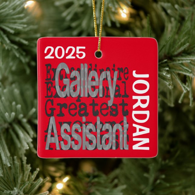 Gallery Assistant Extraordinaire Ceramic Ornament (Tree)