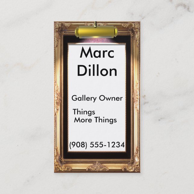 Gallery Frame Artists. Business Card (Front)
