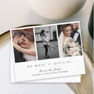 Gallery Multi Photo Official Elopement Postcard
