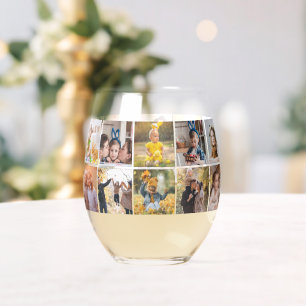Gallery of 20 Personalised Photo Stemless Wine Glass